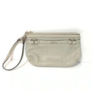 Coach  Wristlet Leather Grey